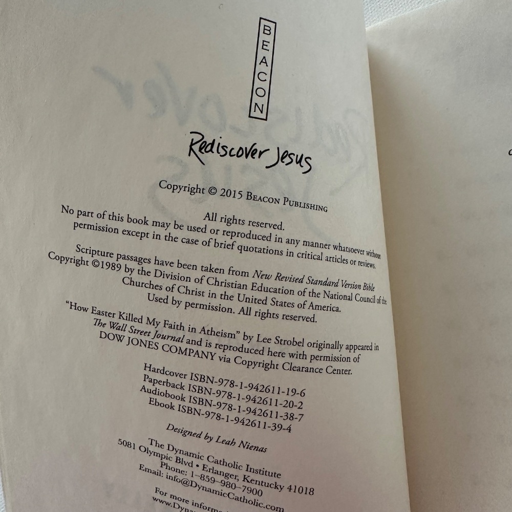 Rediscover Jesus An Invitation Matthew Kelly Book - Picture 2 of 5